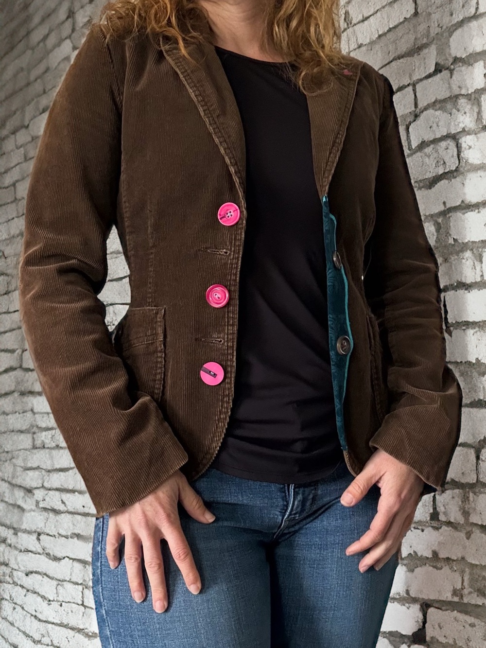 One-of-a-kind Upcycled H&M Blazer| Hand-sewn | Size S